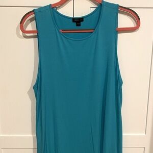 J.Jill Wearever Collection Turquoise blue Sleeveless Tank Stretch Dress